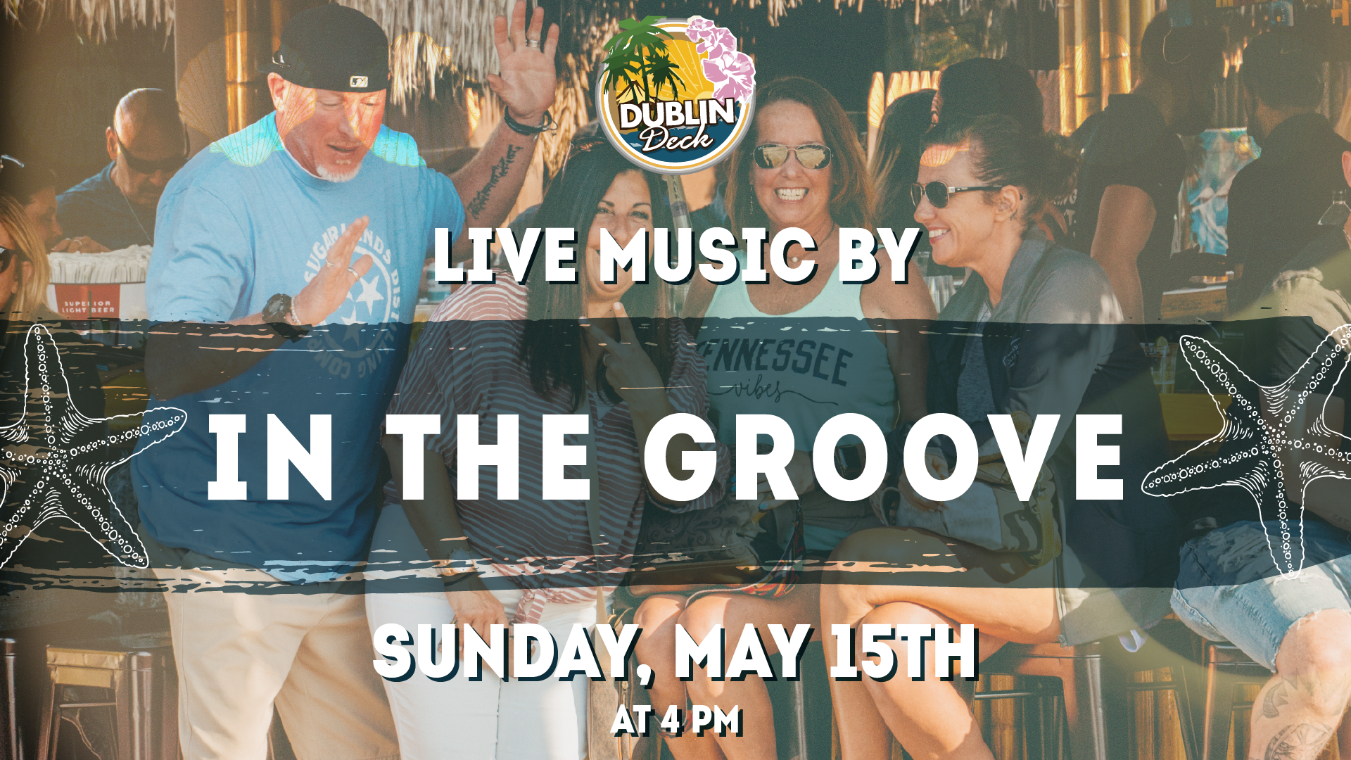 Sunday Funday is well spent jammin' with In The Groove! Music starts at 4PM