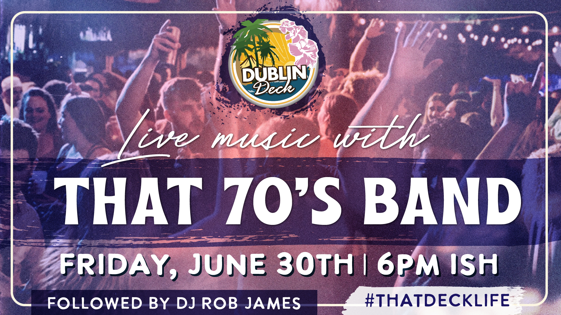 We're getting Friday night started with That 70's Band! Music begins at 6PM