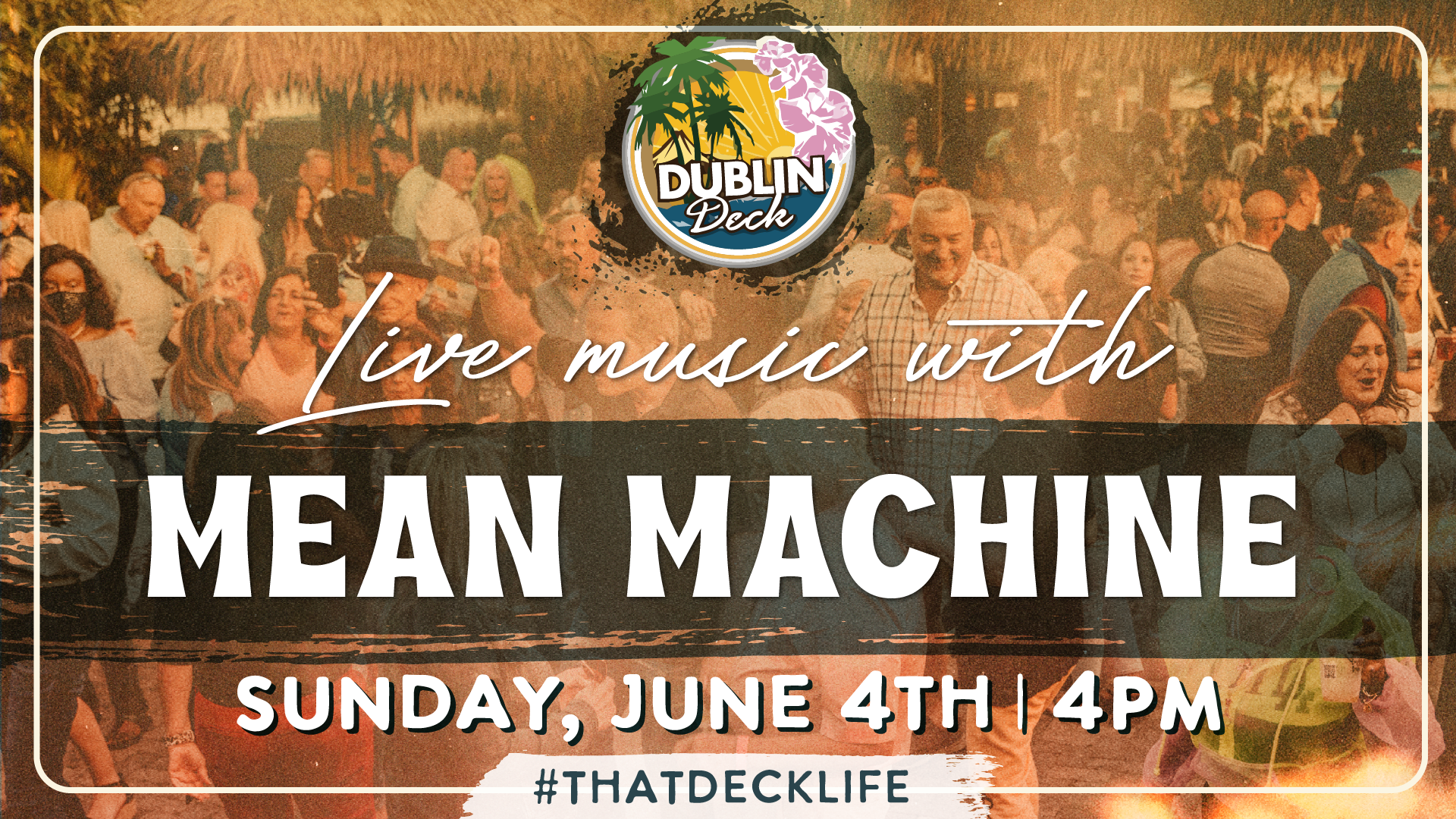 Sunday Funday is better with the sounds of Mean Machine! Music begins at 4PM