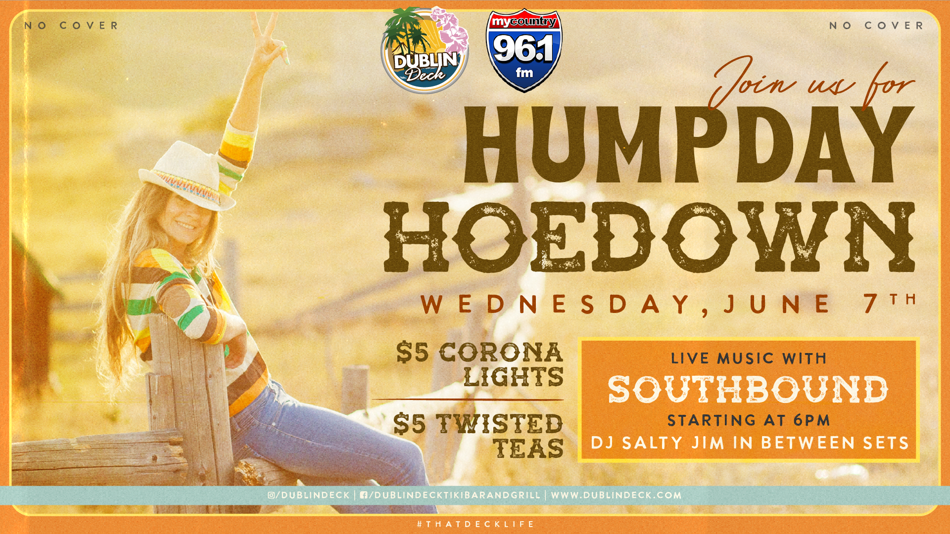 Saddle up for Humpday Hoedown with Southbound! Music starts at 6PM
