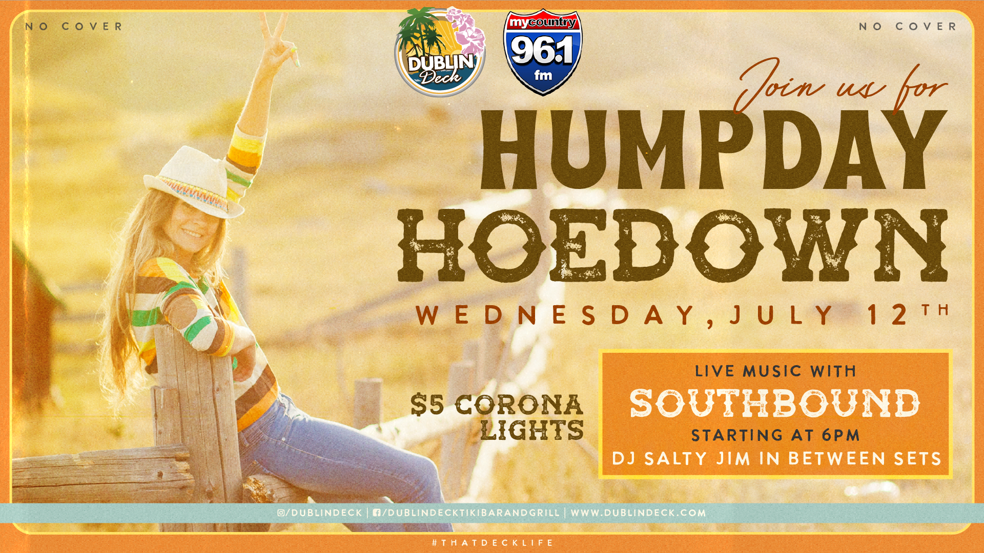 Get your cowboy boots ready for Humpday Hoedown with Southbound! Music begins at 6PM