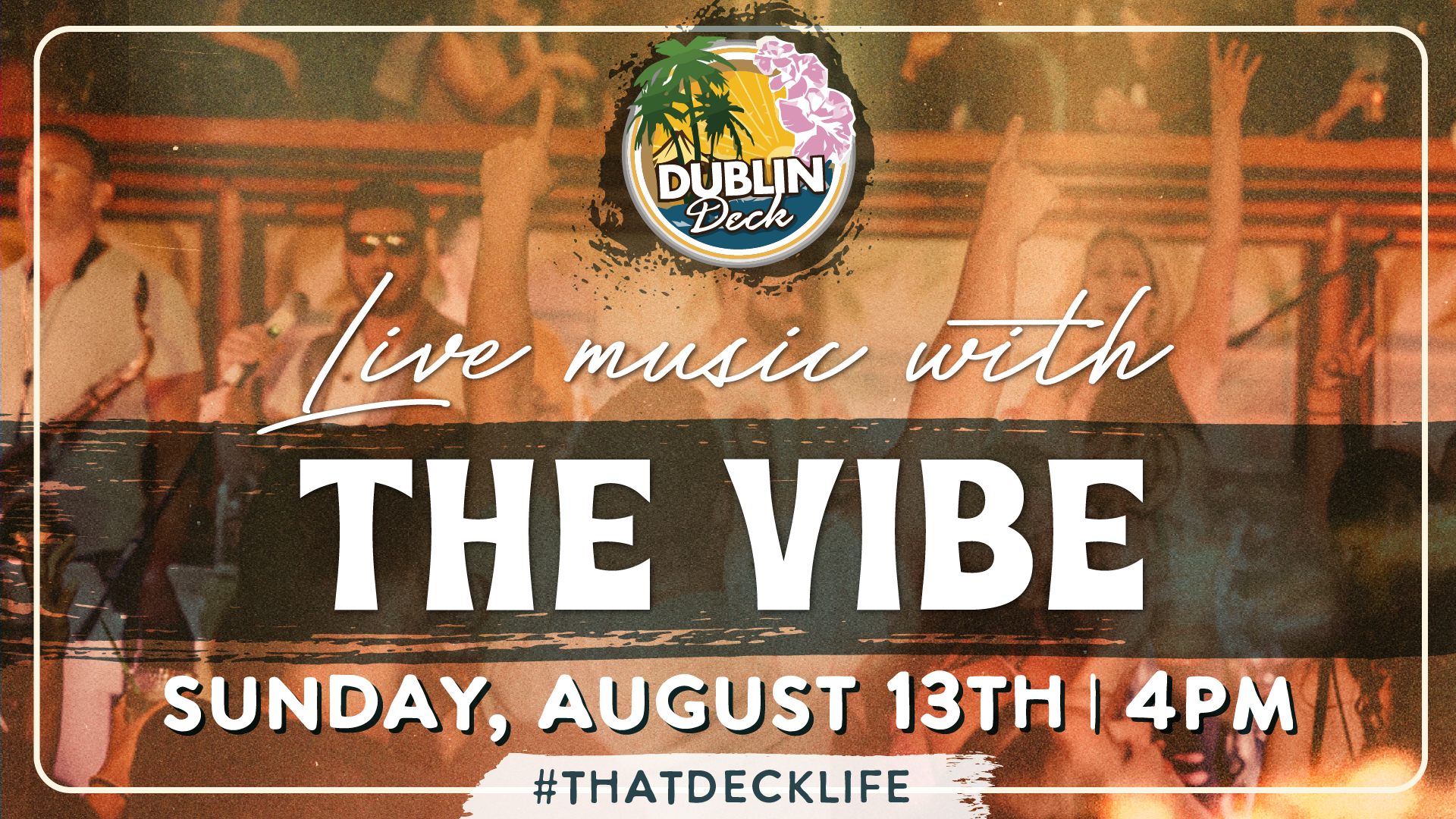 Don't let your weekend come to an end with stopping by for The Vibe! Music begins at 4PM