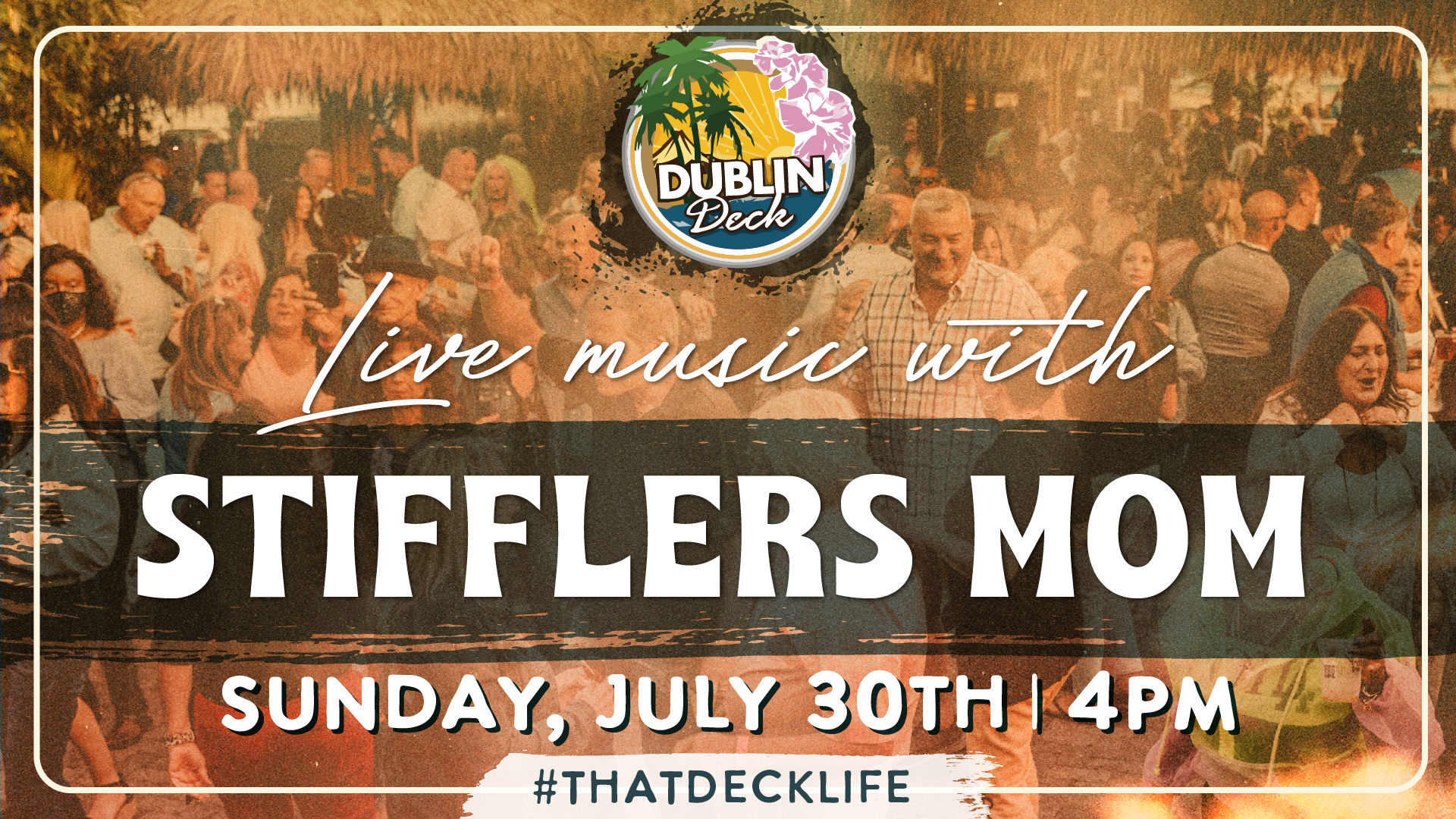 End the weekend off with Stiffler's Mom rockin' the stage! Music starts at 4PM