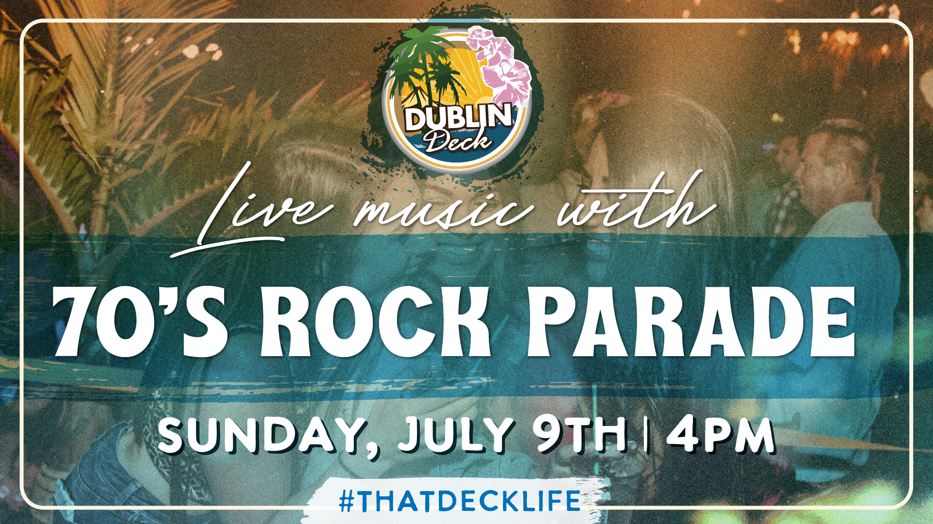 End the weekend off right enjoying the sounds of 70's Rock Parade! Music begins at 4PM